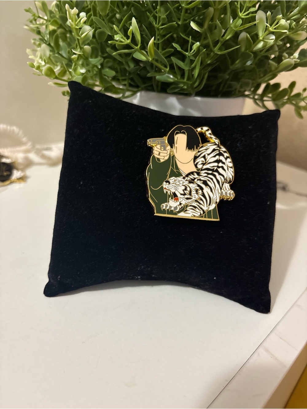 BTS Suga Agust D Daechwita Enamel Pin White Tiger Kpop Collectible